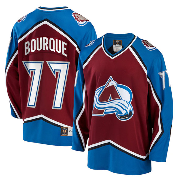 Men's Colorado Avalanche #77 Ray Bourque Red Stitched Jersey